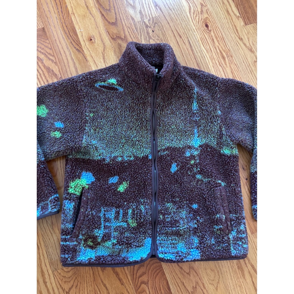 Sundae School Namsan Tower Fleece Jacket Multicolor Alien Space Zip Up Mens M‎ - Picture 4 of 13